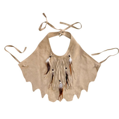 VTG HB Leather Halter -Fringe and Feathers- Large | eBay US