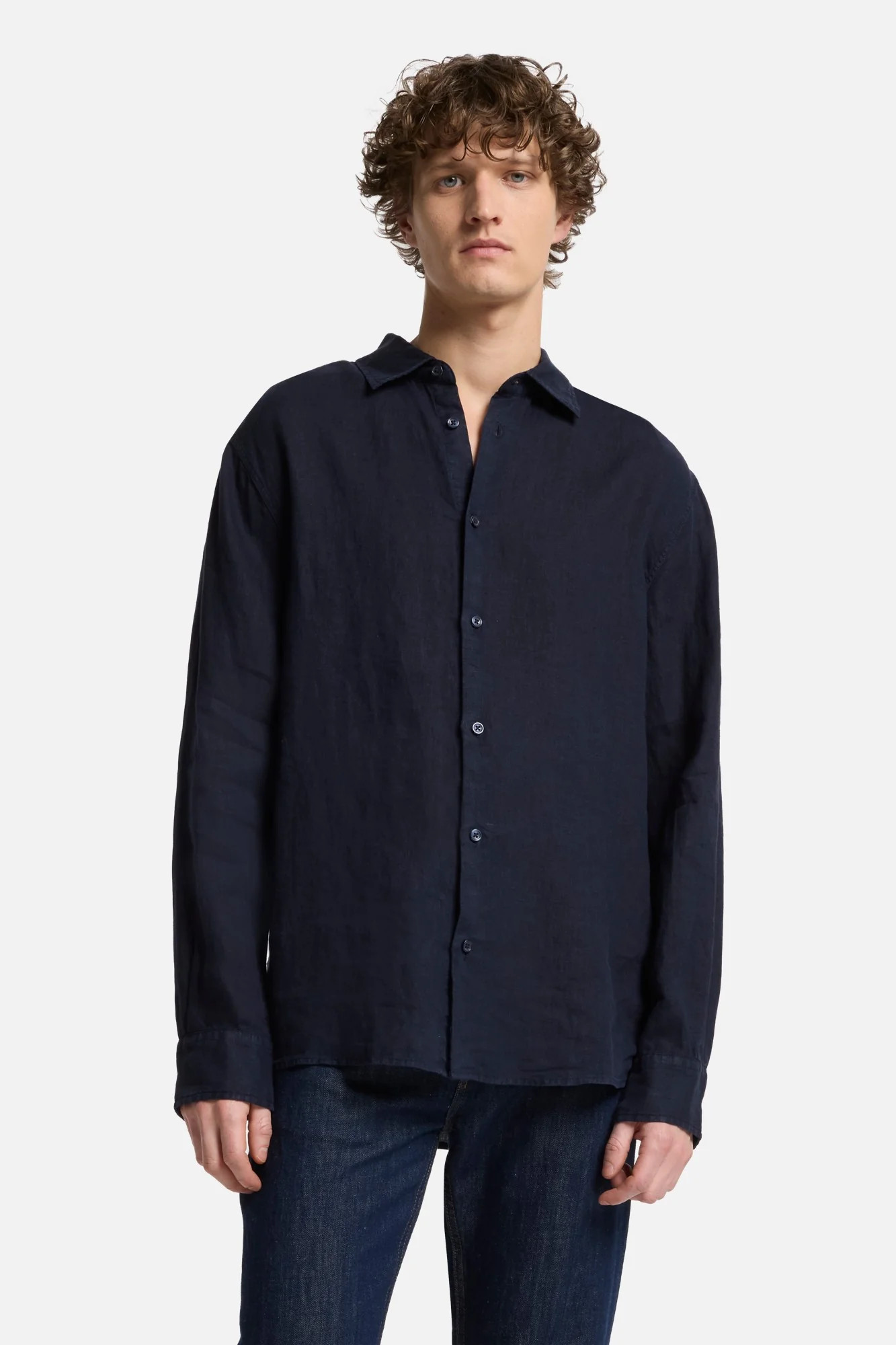 CLASSIC BUTTON UP SHIRT in Linen | 7 For All Mankind