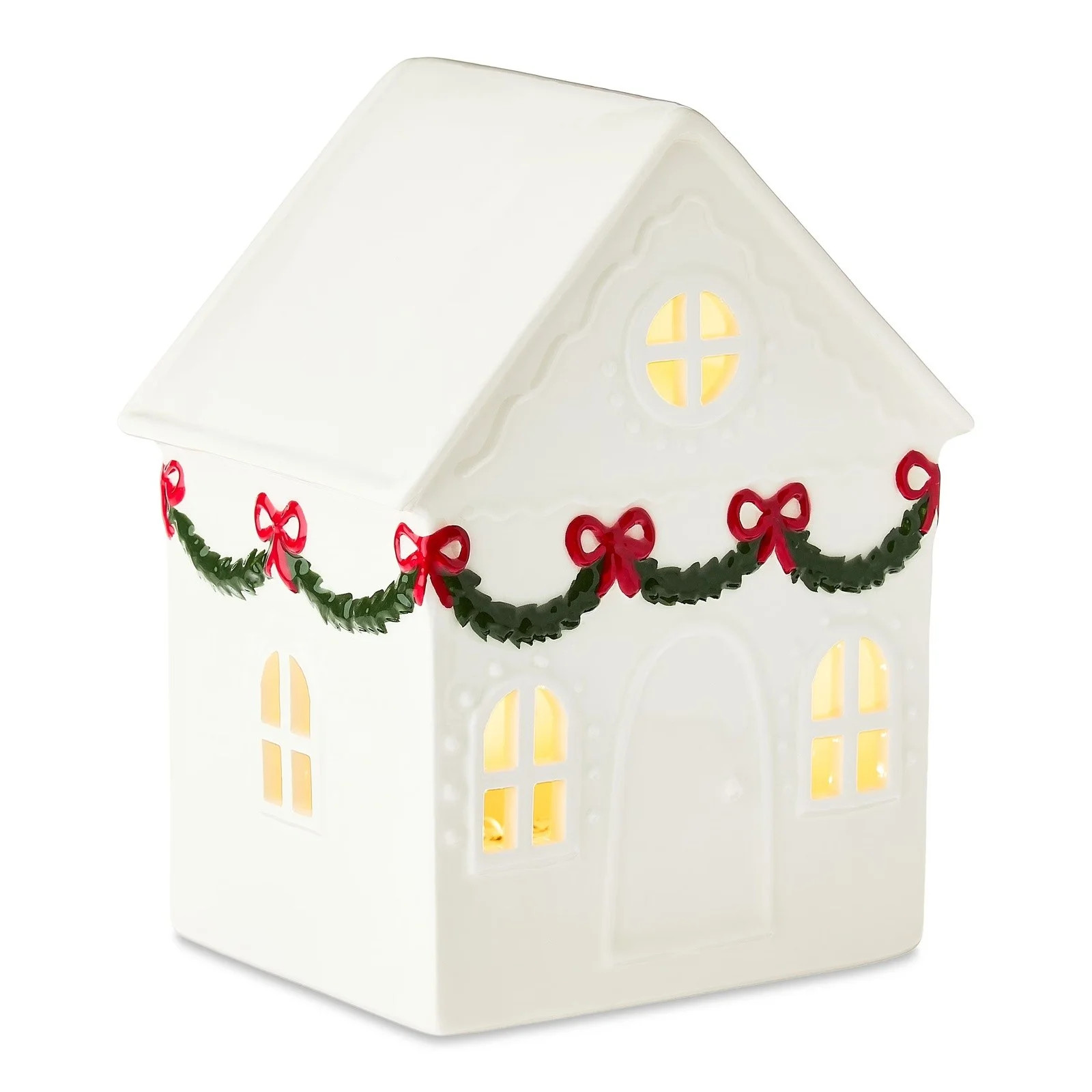Light-Up LED Ceramic House Christmas Tabletop Decoration, White, 7", by Holiday Time | Walmart (CA)
