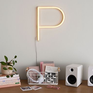 Create Your Own - Single Letter Neon LED Wall Light | Pottery Barn Teen