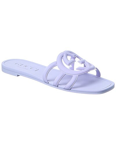 Gucci Interlocking G Leather Sandal | Gilt & Gilt City