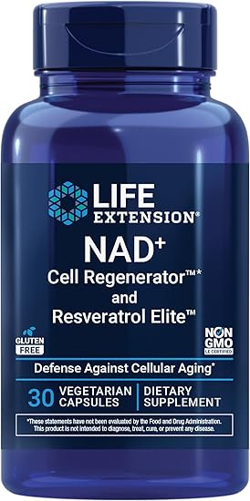 Life Extension NAD+ Cell Regenerator™ and Resveratrol Elite™*, nicotinamide riboside, Trans-r... | Amazon (US)