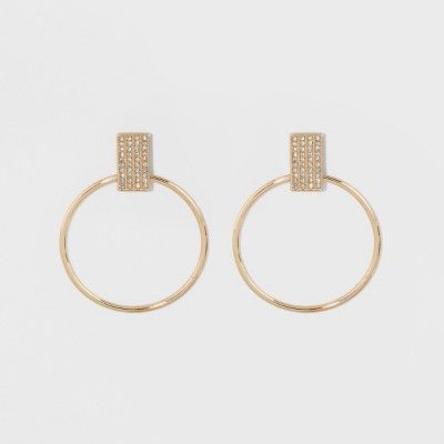 SUGARFIX by BaubleBar Micro-Crystals Hoop Earrings - Gold | Target