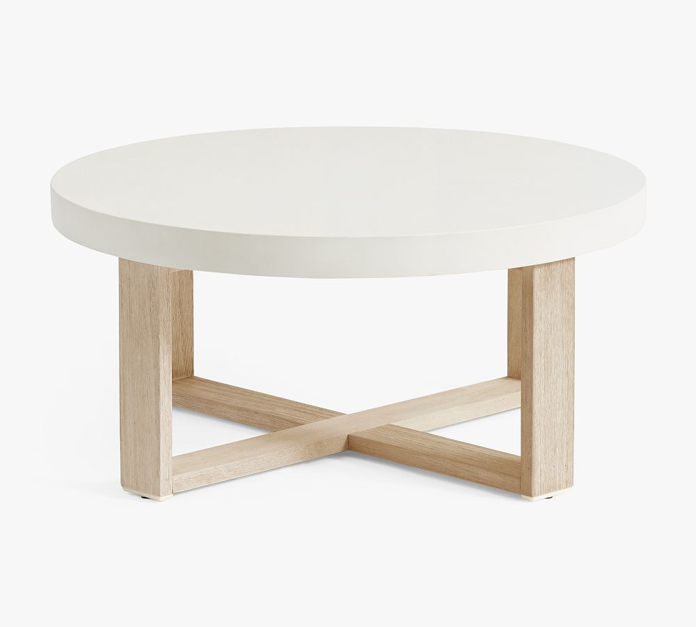 Indio Eucalyptus Round Outdoor Coffee Table | Pottery Barn (US)