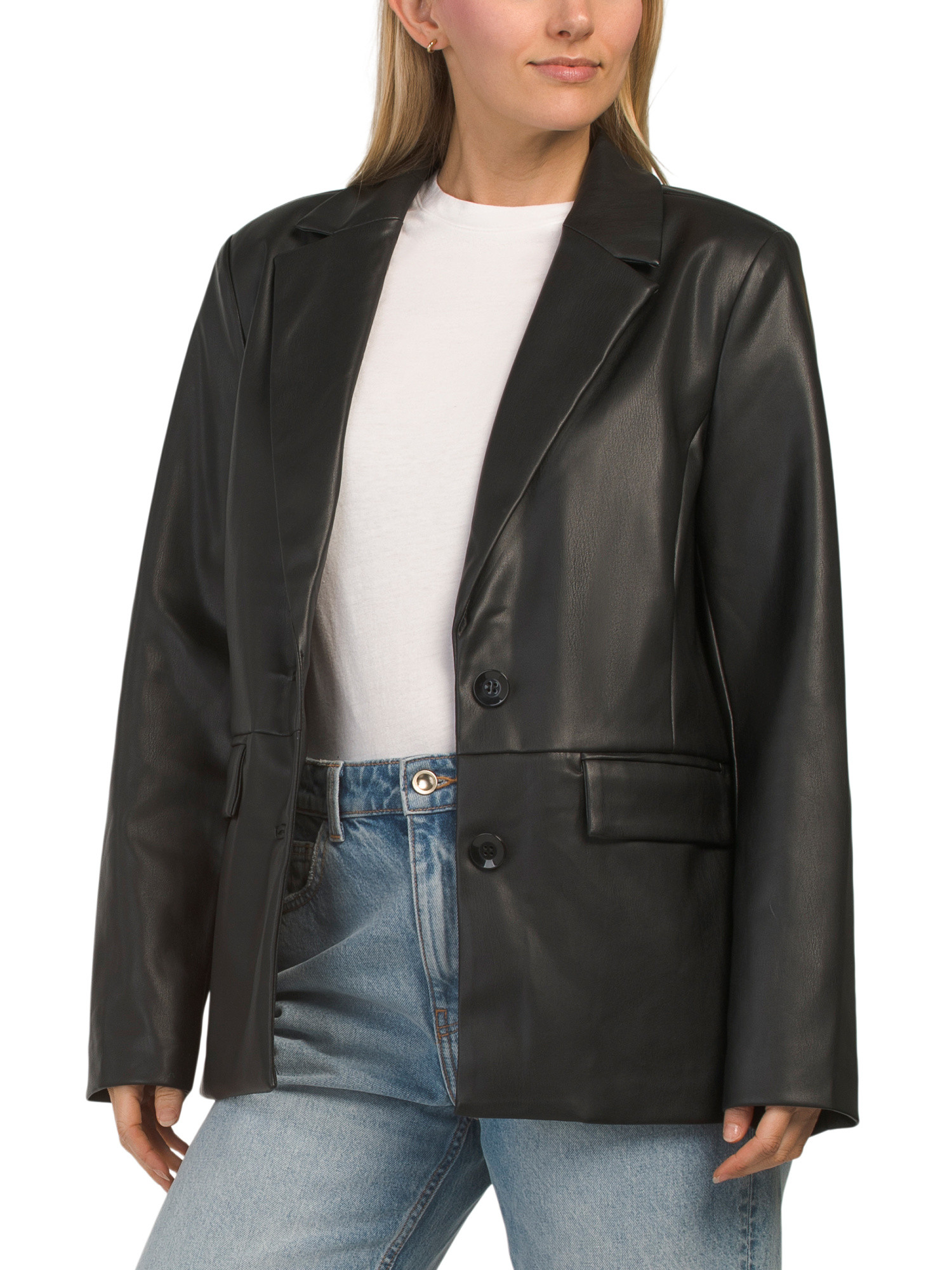 Faux Leather Blazer | Marshalls