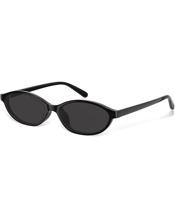 Womens Oval Sunglasses 90s Retro Cat Eye Glasses UV400 Shades | Amazon (US)