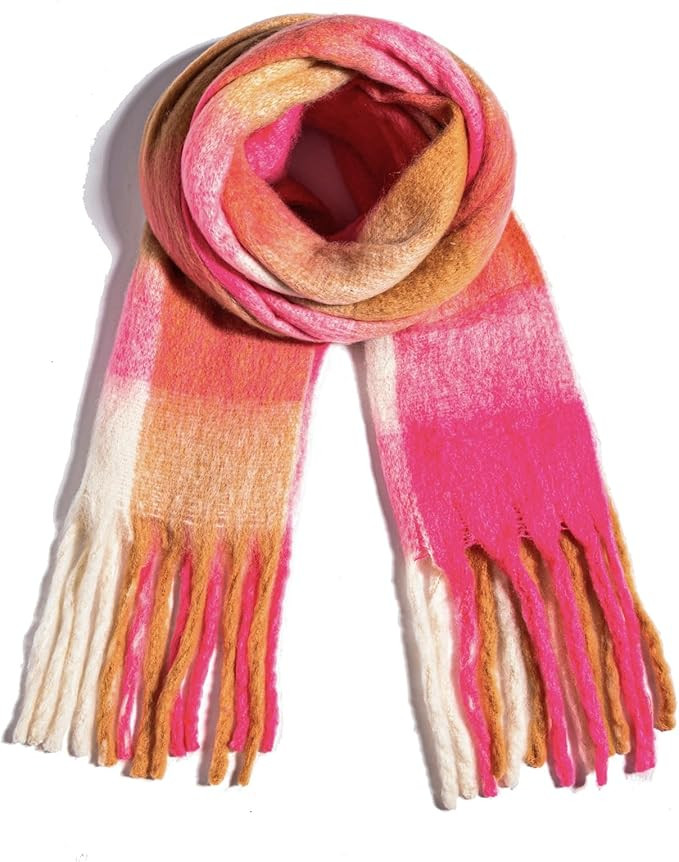 Winter Women Chunky Scarf Warm Blanket Big Thick Large Oversized Wrap Colorful Long Solid Scarves | Amazon (US)