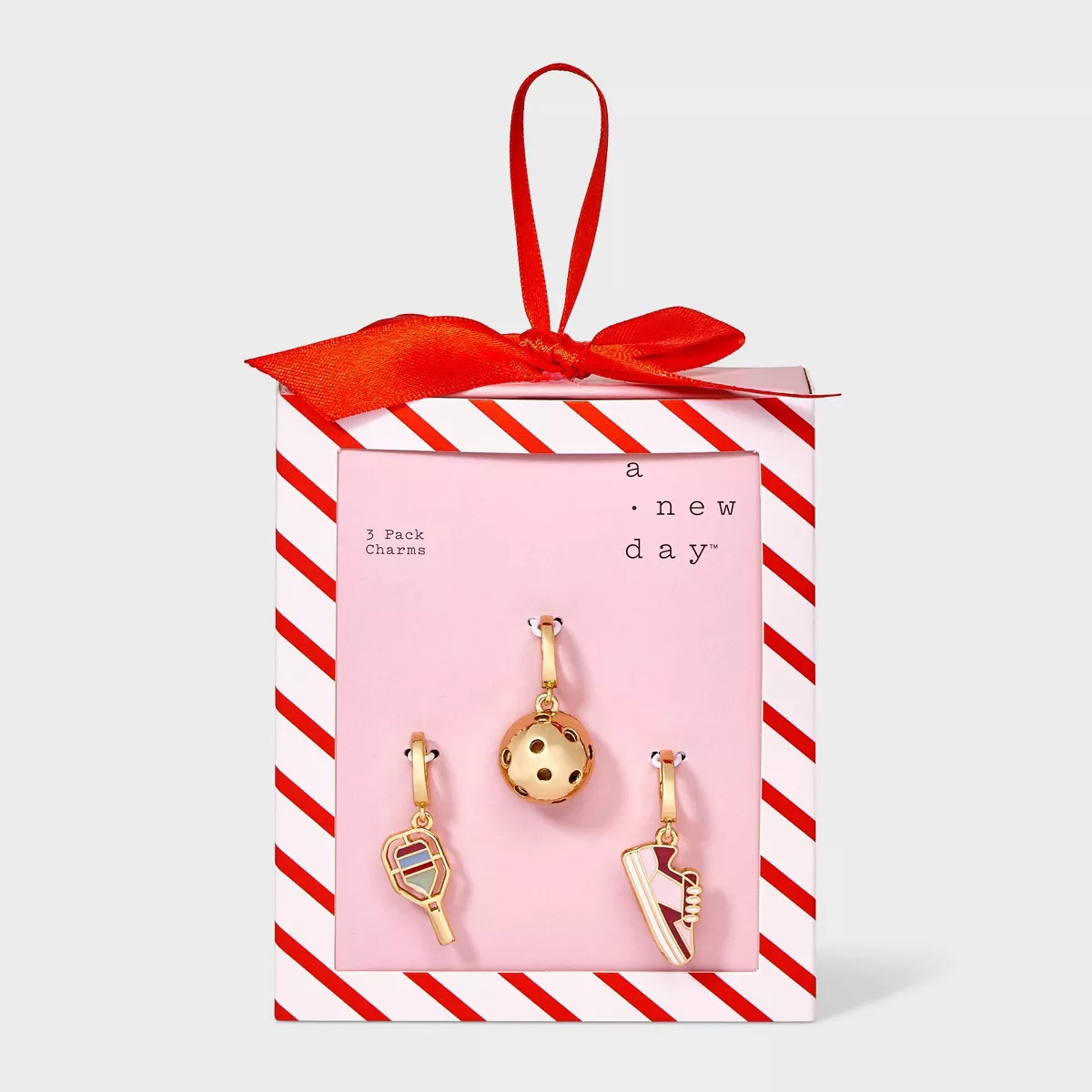 Paddle Ball and Sneaker Charm Necklace Set 3pc - A New Day™ Gold | Target