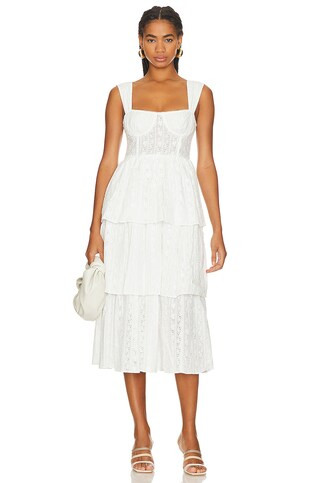 WeWoreWhat Corset Midi in White from Revolve.com | Revolve Clothing (Global)