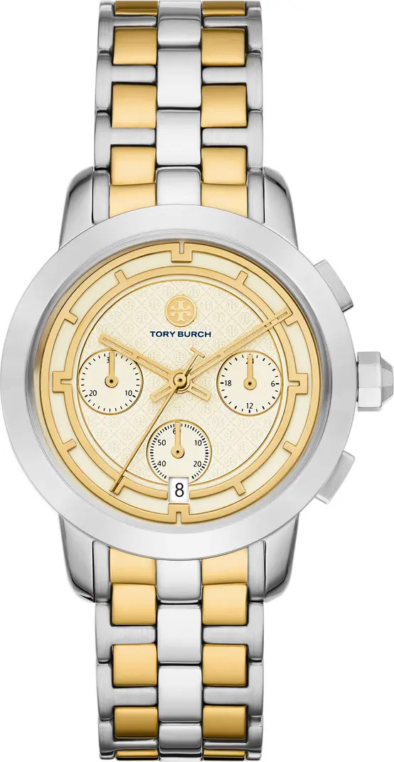The Tory Two-Tone Chronograph Bracelet Watch, 37mm | Nordstrom
