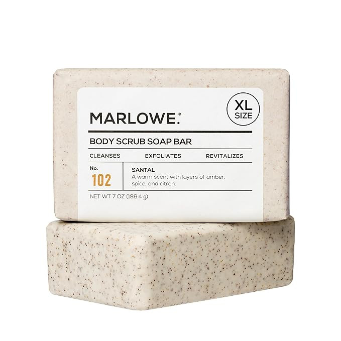 MARLOWE. Body Scrub Soap, Exfoliating Soap Bar, Santal, 7 oz | Amazon (US)