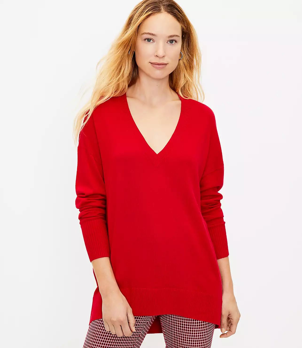 V-Neck Tunic Sweater | LOFT