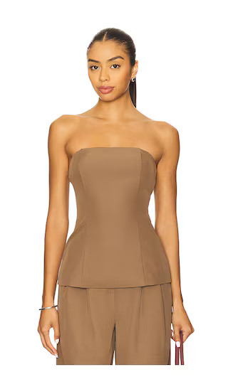 Lily Strapless Top en Brown | Revolve Clothing (Global)