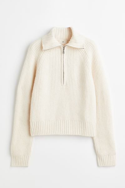 Rib-knit Half-zip Sweater | H&M (US + CA)