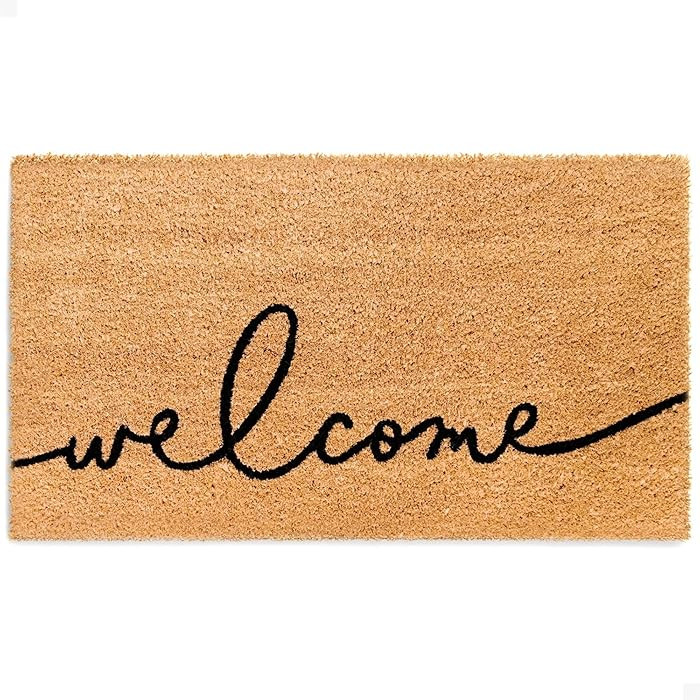 Door Mat \u2013 Coir Doormat for Outdoor Entrance, Durable Welcome Mat with Non-Slip Backing, Per... | Amazon (US)