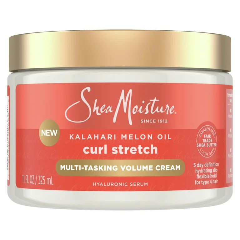 SheaMoisture Curl Stretch Volumizing Hair Curl Styling Cream with Hydrating Hyaluronic Serum, 11 ... | Walmart (US)
