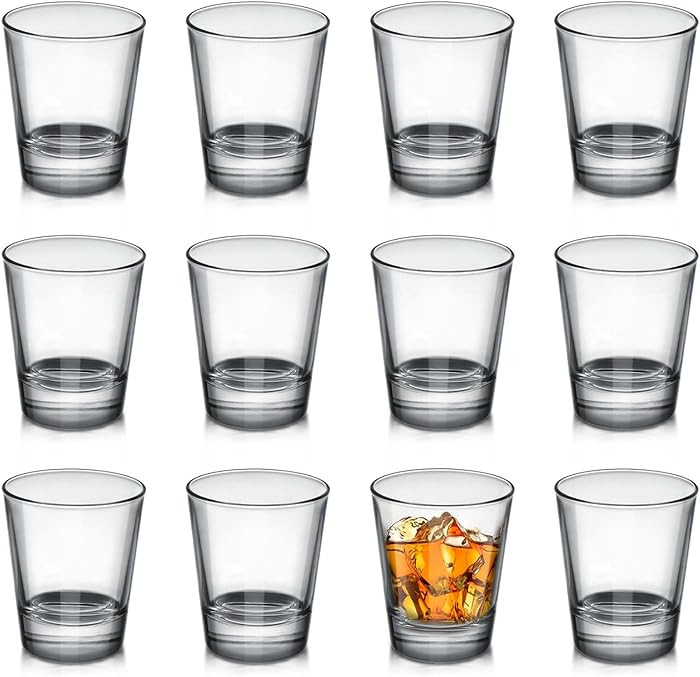 OBTANIM 12 Pack Shot Glasses, 1.5 oz Clear Shot Glass Cups Set with Heavy Base for Bar Restaurant... | Amazon (US)