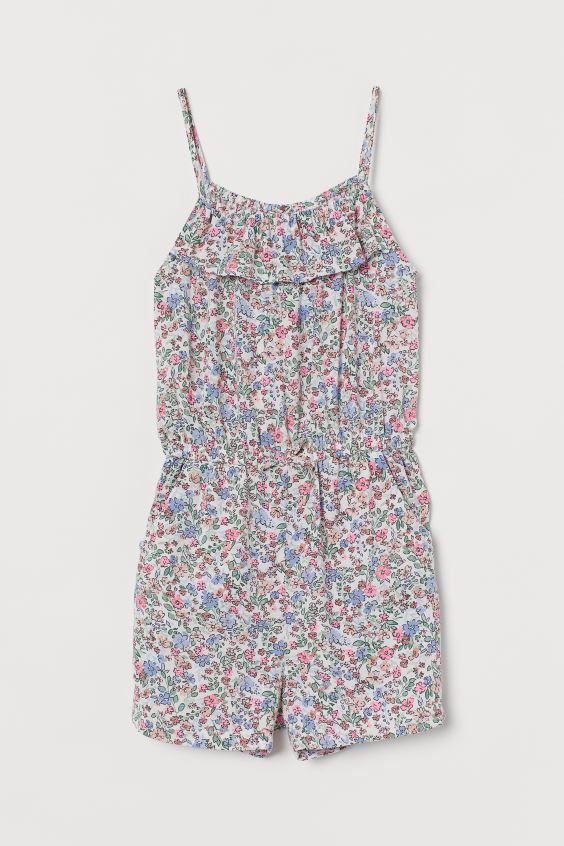 Flounce-trimmed Romper | H&M (US)