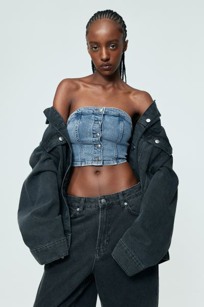 Top bustier en denim | H&M (FR, IT, ES, PT, BE)