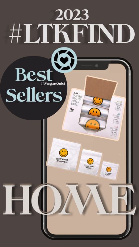 LTkFind Best sellers and favorites 
Home kitchen 
Smiley face ziplocs 

#LTKhome #LTKFind #LTKkids