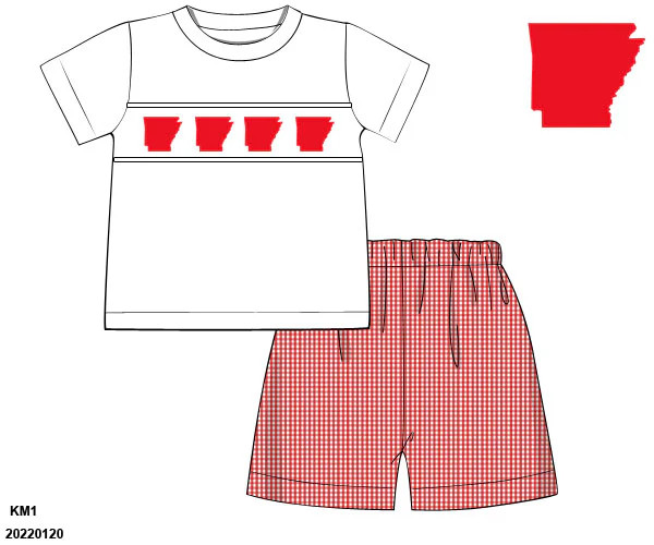 Arkansas Forever - Robert Shorts Set | Ann + Reeves Kids