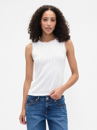 Sleeveless Pointelle Top | Gap Factory