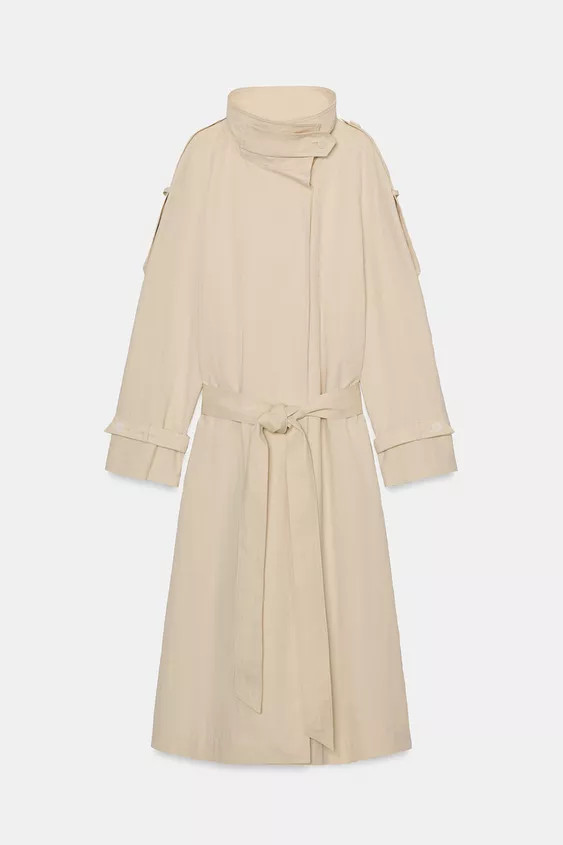 ZW COLLECTION HIGH-NECK TRENCH COAT | Zara US