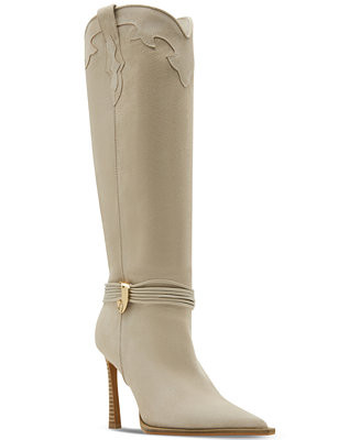 Women's Kyndall Knee-High Embellished Stiletto Western Boots | Macy's