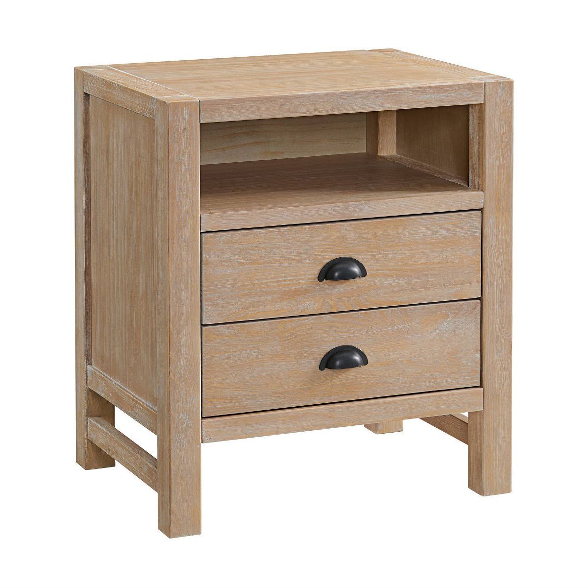 Arden 2 Drawer Wood Nightstand Light Driftwood - Alaterre Furniture | Target
