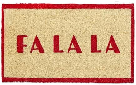 tag FA La La Coir Door Mat - Christmas Natural Coir Doormat, Red, 30" x 17" x 1", Easy to Clean 1... | Amazon (US)