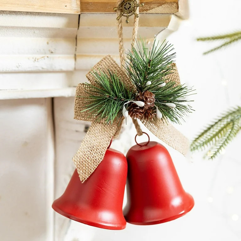 Fwttom Christmas Bells - Vintage Metal Hanging Bells Ornaments Holiday Gold Bells for Christmas D... | Walmart (US)