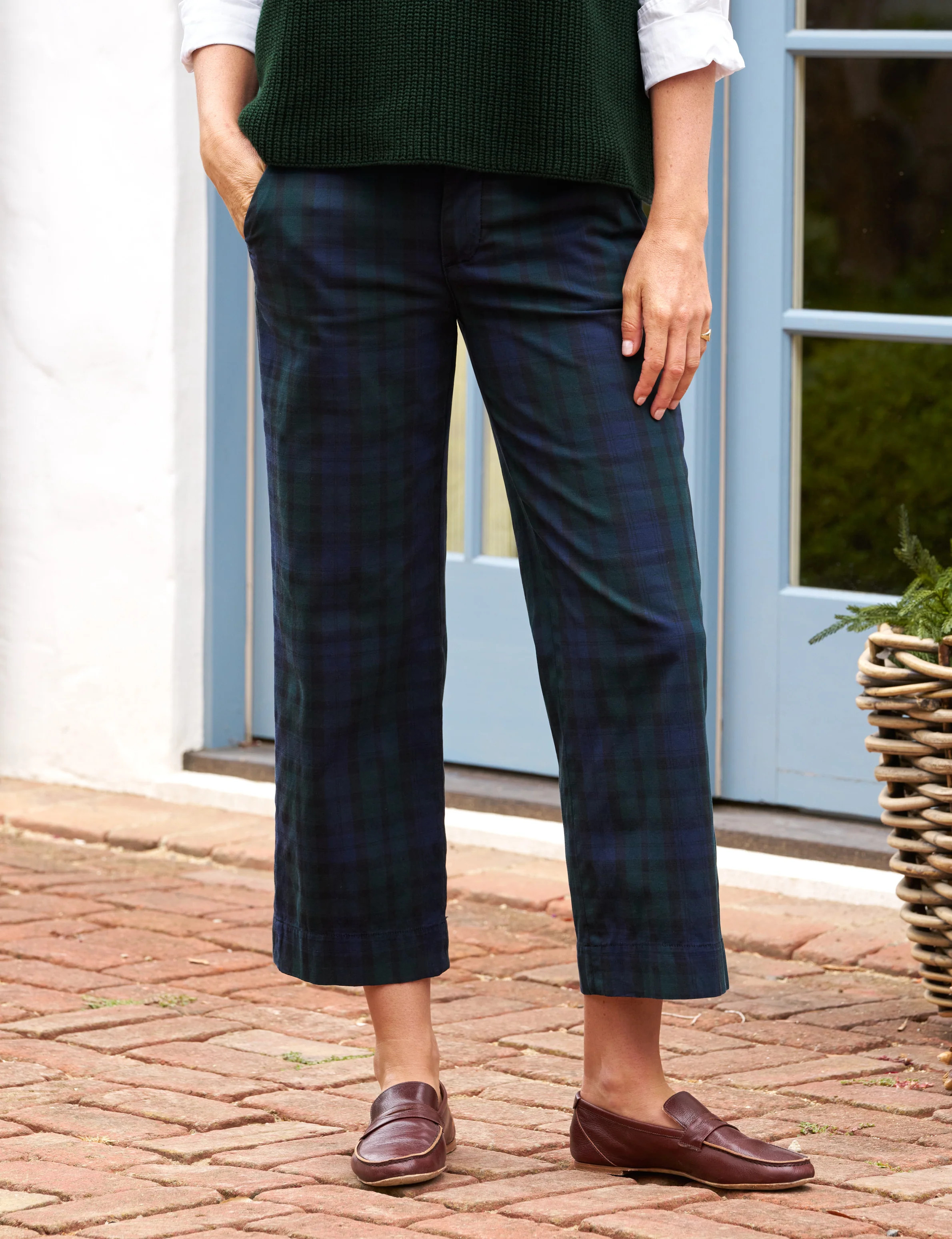 WESTPORT Black Watch Plaid, Italian Performance Twill | Frank & Eileen