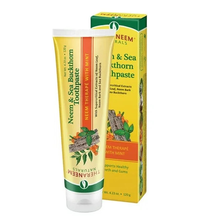 TheraNeem Neem & Sea Buckthorn Toothpaste, Mint Supports Clean, Healthy Teeth and Gums No Fluoride,  | Walmart (US)