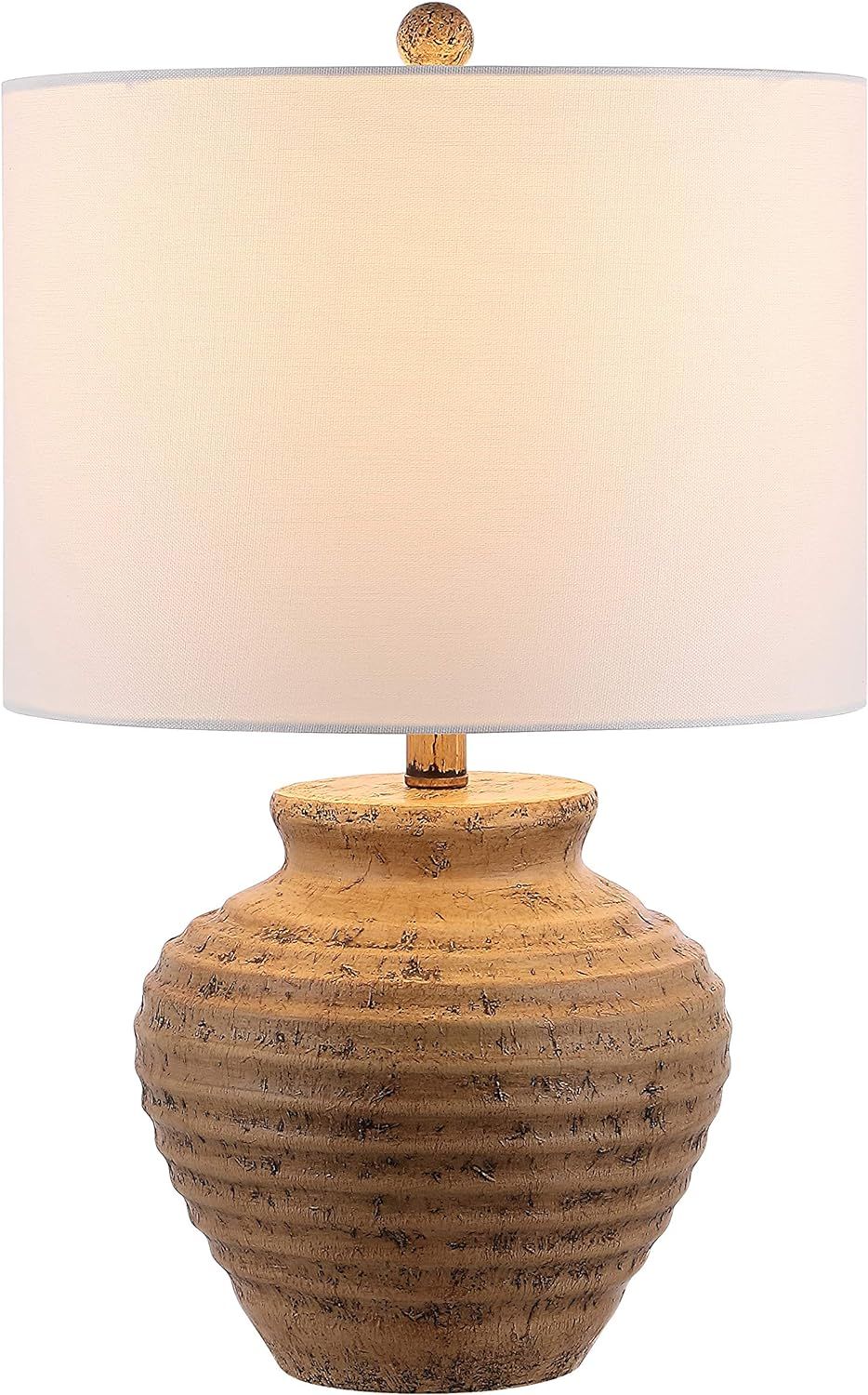 SAFAVIEH Lighting Collection Kamryn Rustic Farmhouse Brown 23-inch Bedroom Living Room Home Offic... | Amazon (US)