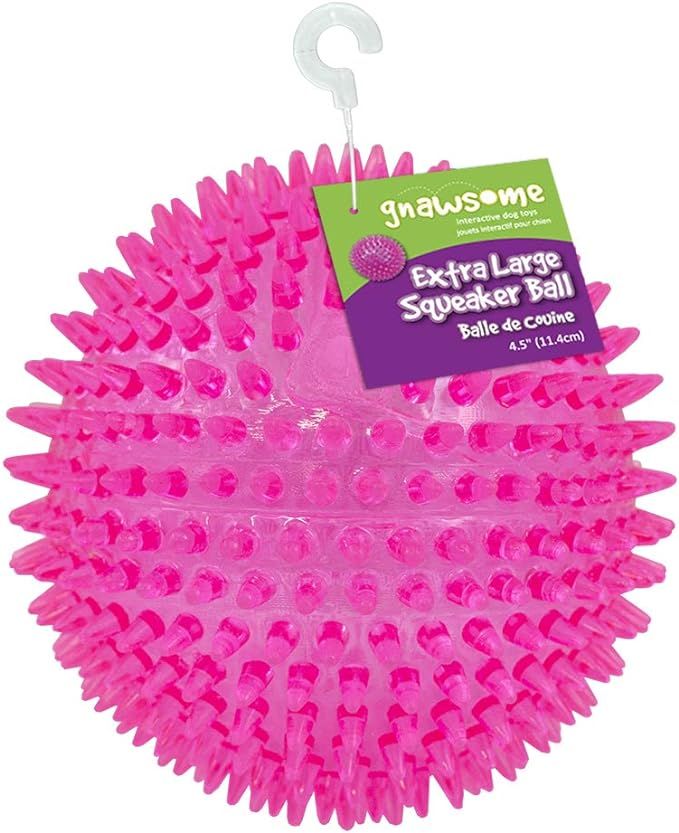 Gnawsome™ 4.5” Spiky Squeaker Ball Dog Toy - Extra Large, Cleans Teeth and Promotes Good Dent... | Amazon (US)