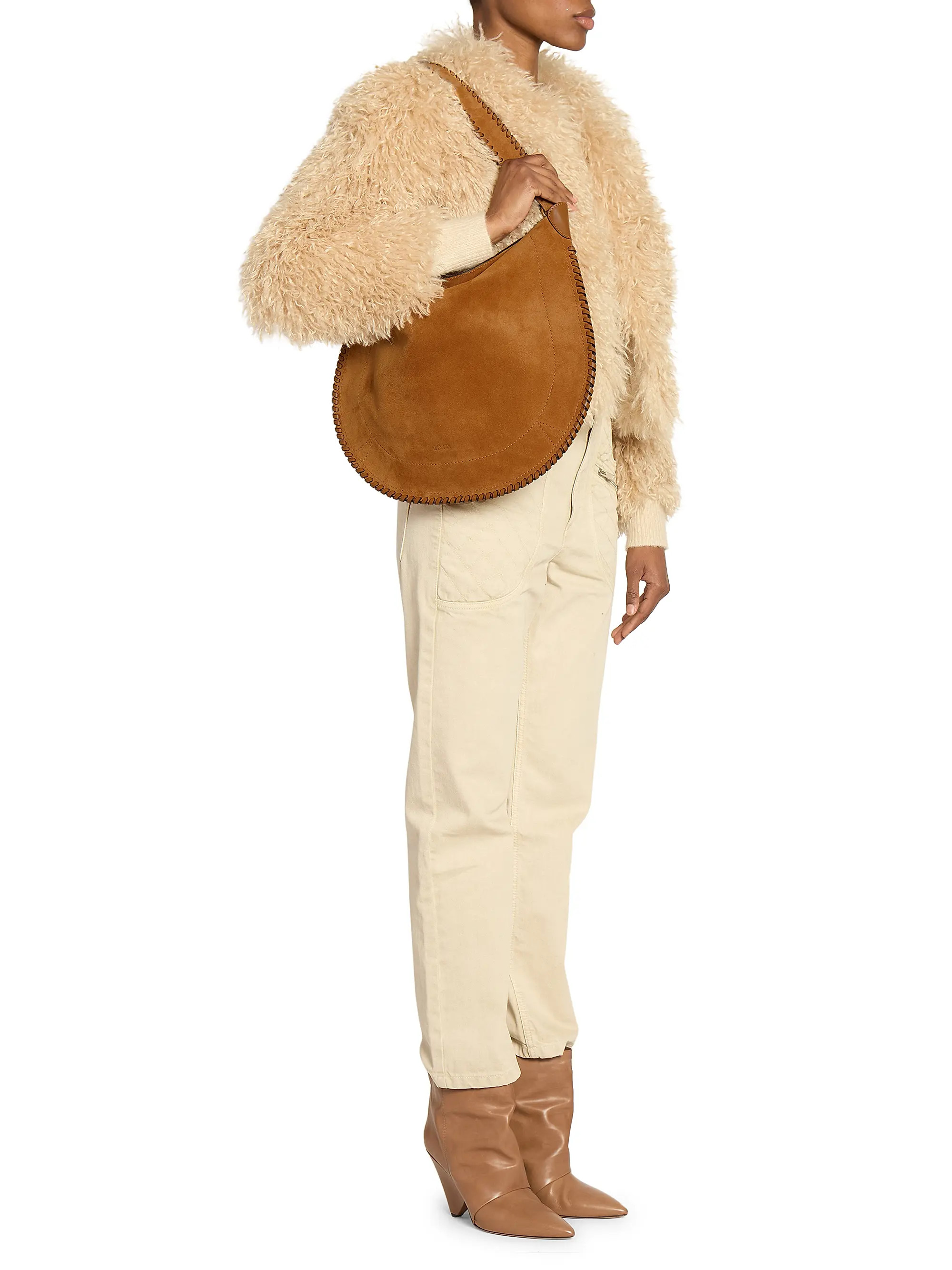 Shop Isabel Marant Oskan Suede Leather Bag | Saks Fifth Avenue | Saks Fifth Avenue