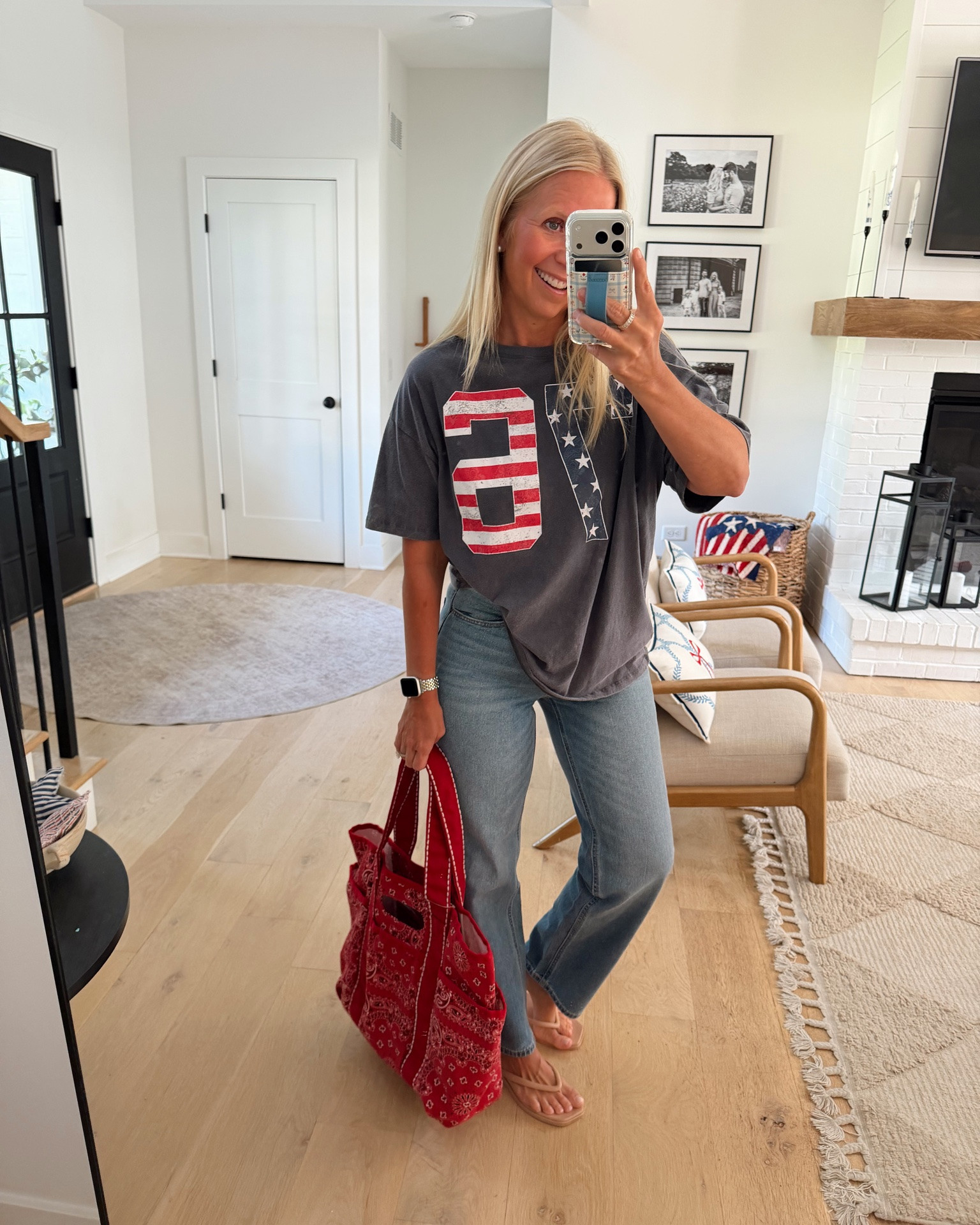 Walmart has such cute patriotic finds for the 4th of July and beyond. I’m wearing a small in the dress, a medium in the t-shirts and sweatshirts, a medium in the shorts, and a size 4 in the jeans but wish I had a 6. For the dress, make sure you have a slip or shorts to wear underneath it since you can see through it when there’s light on it.

#LTKmomlife #LTKSaleAlert #LTKSeasonal