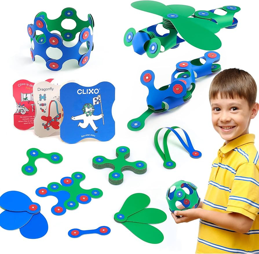 Clixo Grab & Go Magnetic Toy for Kids - Flexible, Durable, Imagination-Boosting Magnet Building T... | Amazon (US)