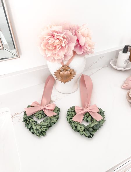 small business find! love these mini boxwood heart wreaths for valentines day!
grandmillenial
Ginger jar
Sacred heart
Quartz countertop
White bathroom
French country decor


#LTKhome #LTKunder50 #LTKunder100