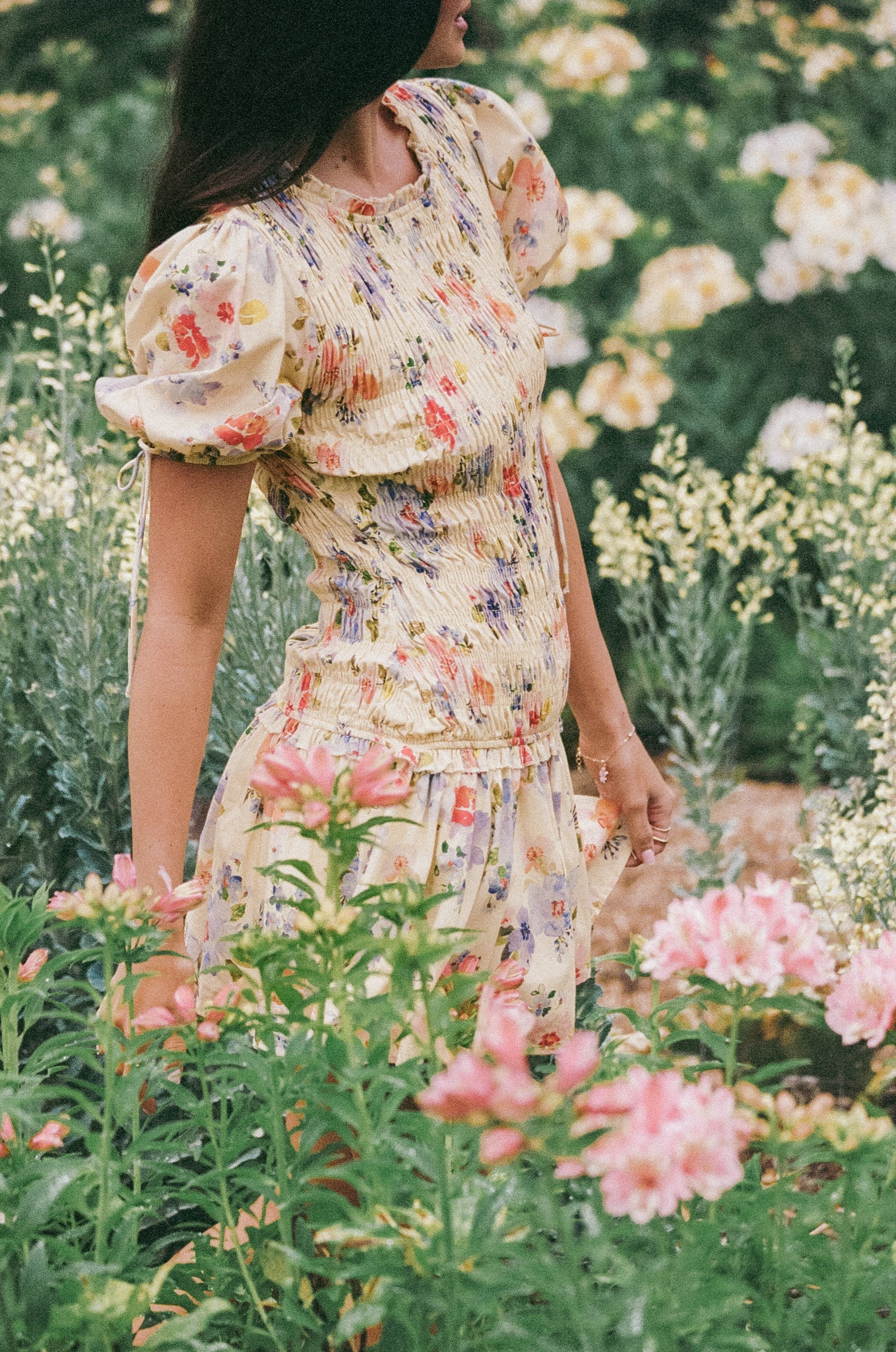 Kaelyn Gather Mini Dress - Yellow Floral | Petal & Pup (US)