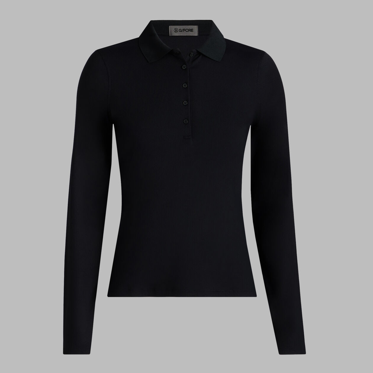 RIBBED TECH NYLON LONG SLEEVE POLO | WOMEN'S POLO SHIRTS | G/FORE | G/FORE | GFORE.com