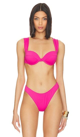 Claudia Bikini Top in Solid Magenta | Revolve Clothing (Global)