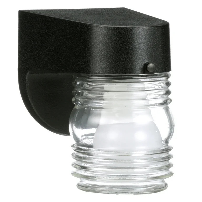 Mainstays Outdoor Jelly Jar LED Compatible Lantern with Clear Glass Shade | Walmart (US)