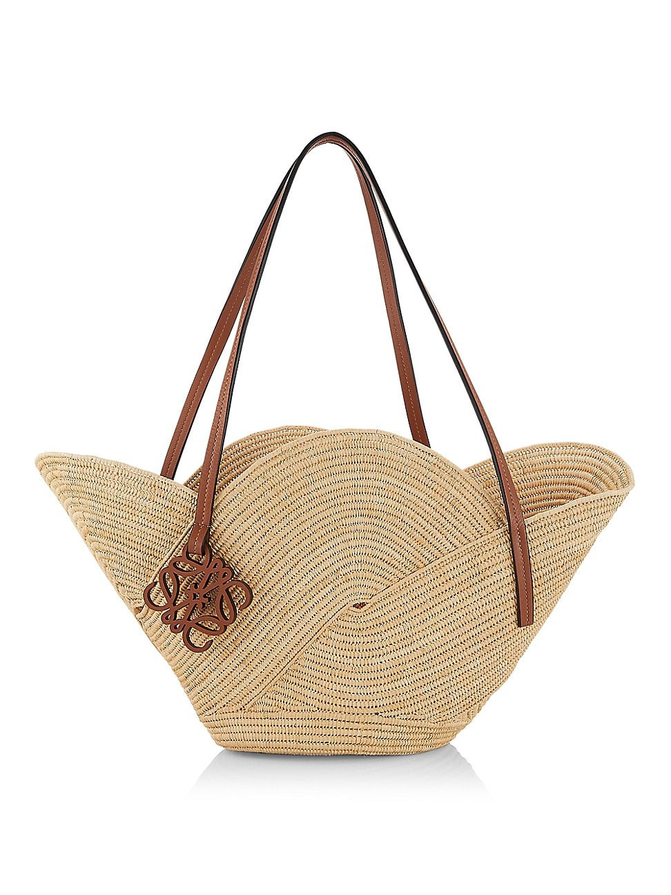 Women's LOEWE x Paula's Ibiza Petal Raffia Basket Bag - Natural | Saks Fifth Avenue