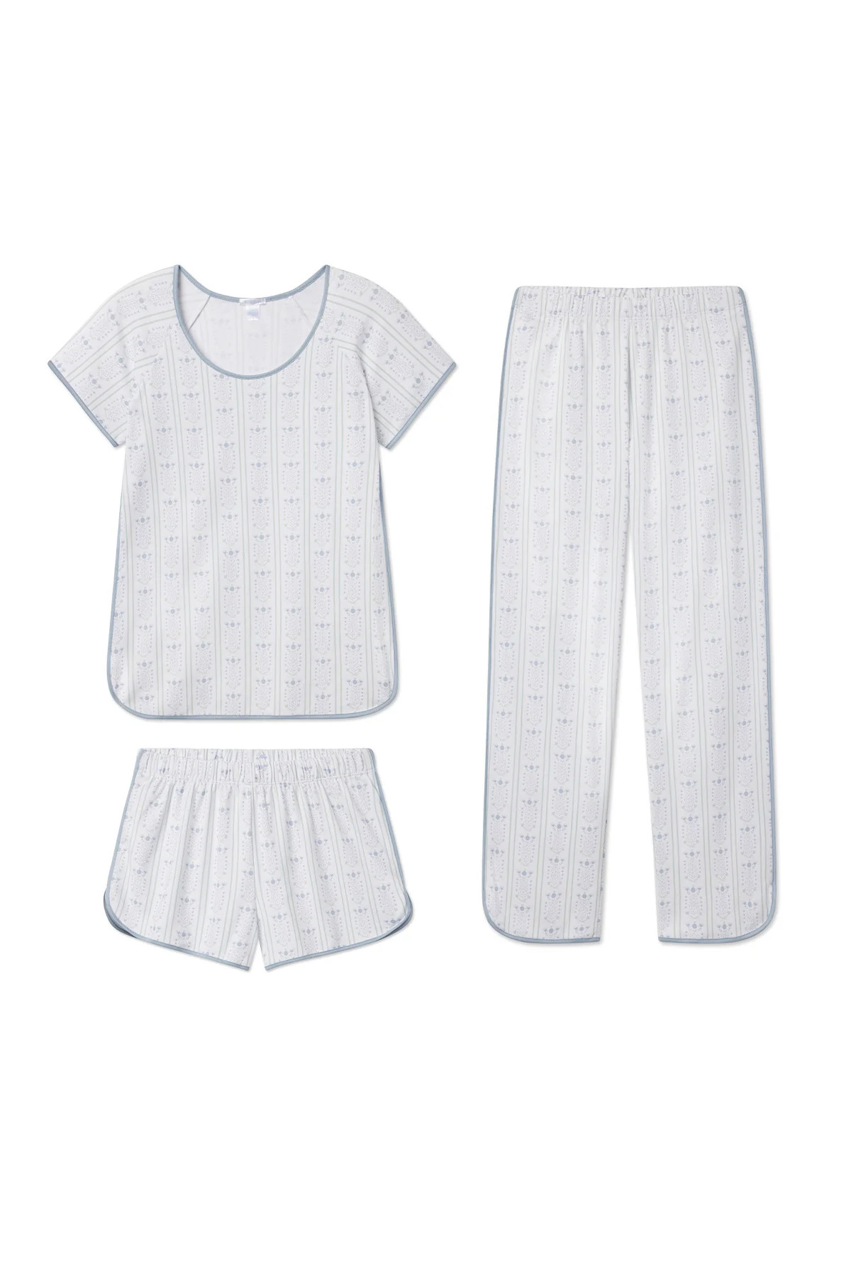 Pima Bundle in Dusty Blue Antoinette | Lake Pajamas