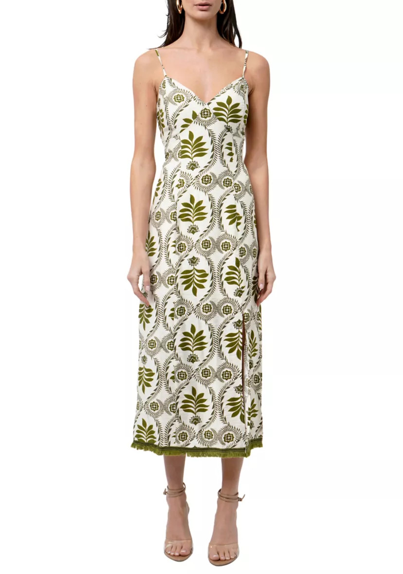 Women's Printed Slip Dress with Tie Back | Belk