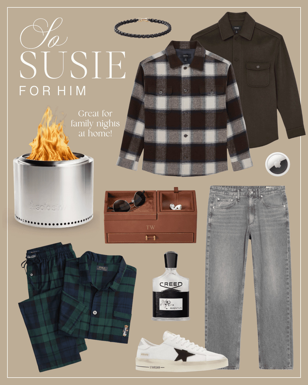 Gift ideas for him! This fire pit is awesome and great for family nights at home. Also including some clothing ideas and one of my favorite fragrances for men!

#LTKHoliday #LTKGiftGuide #LTKMens