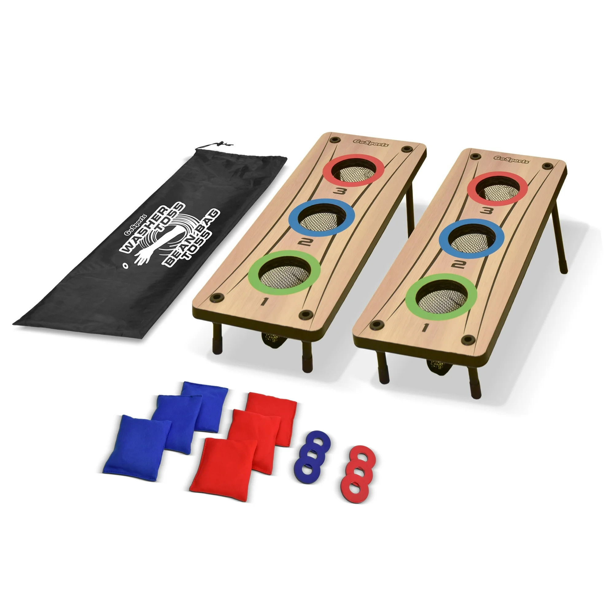 GoSports Multi 2-in-1 Bean Bag Toss & Washer Toss Combo Outdoor Game - Fun for Kids & Adults - In... | Walmart (US)