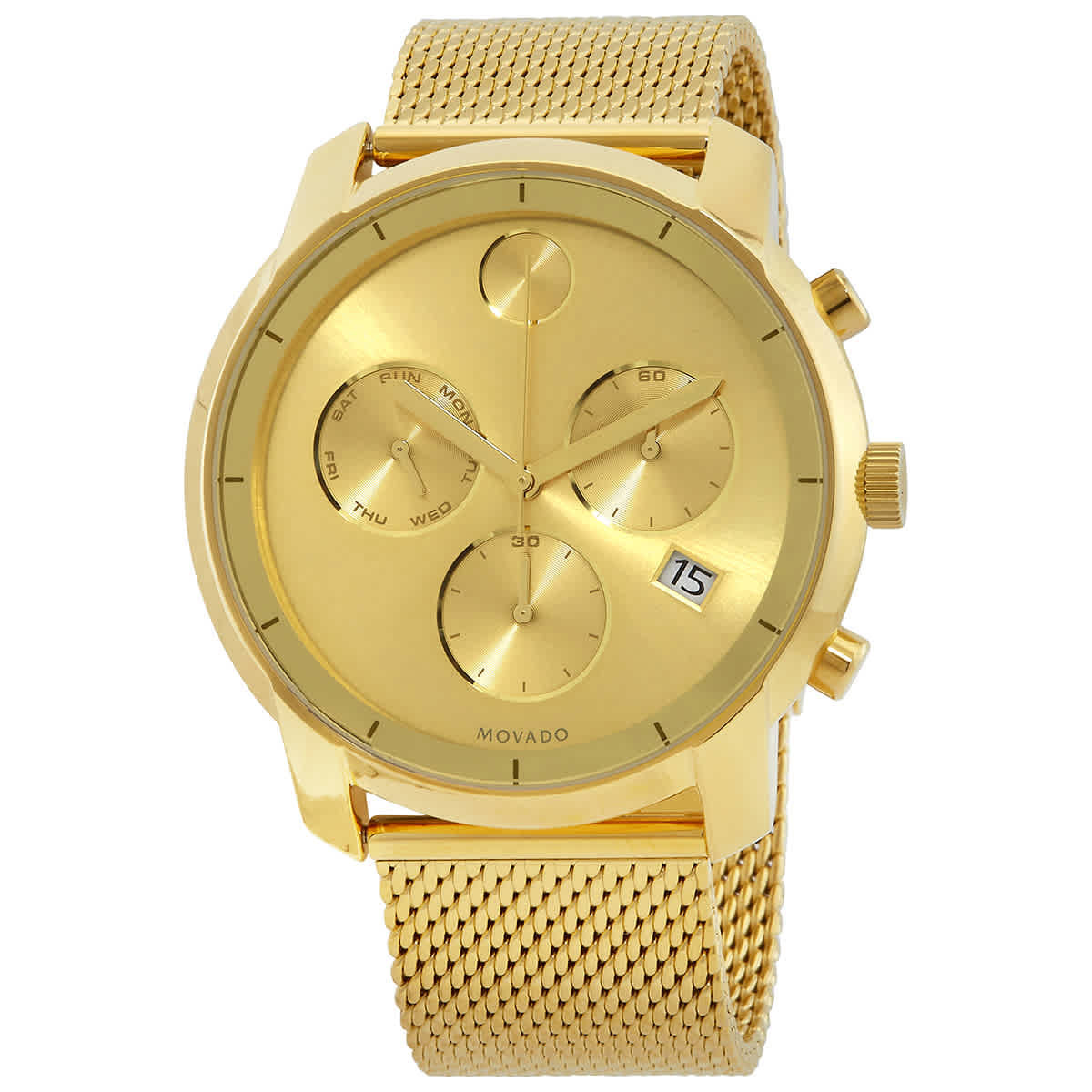 Movado Bold Chronograph Gold Dial Mens Watch 3600372 | Jomashop.com & JomaDeals.com