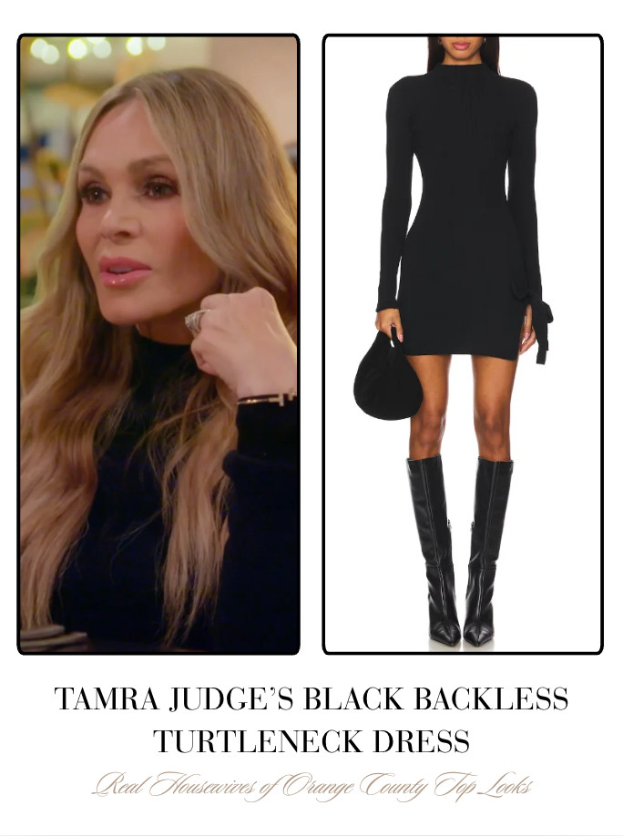 Tamra Judge's Black Backless Turtleneck Dress 

 